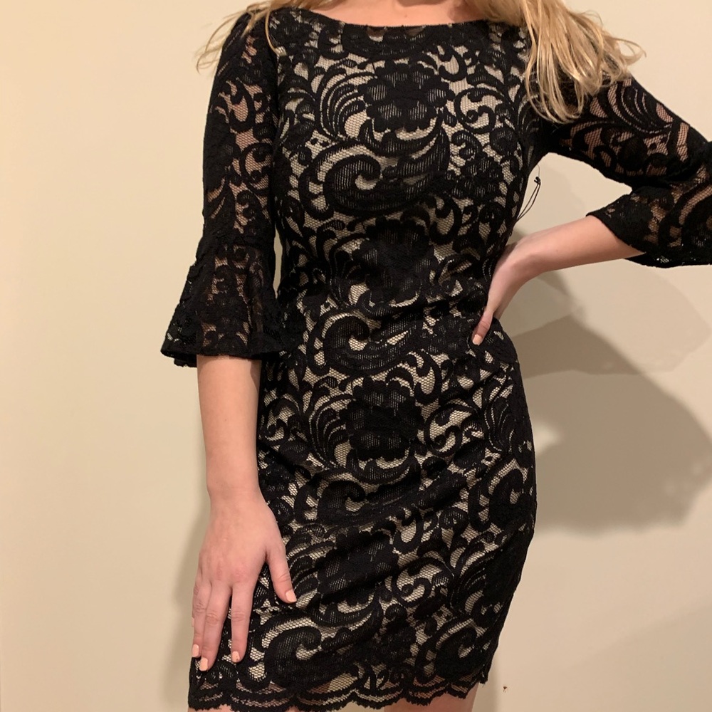 black lace dress